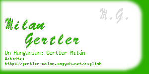 milan gertler business card